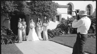 The Bride & Bridesmaids Pose infront of the Door